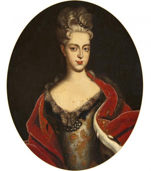 Portrait of Charlotte Kristina Sofia, born of Princess Braunschweig-Wolfenbutteli, wife of Tsarevich Alexei Petrovich