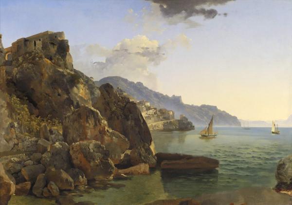 The view of Amalfi near Naples