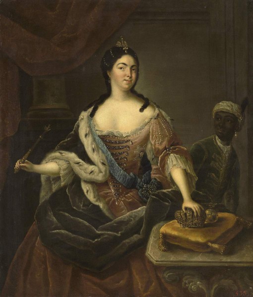 Portrait of Empress Catherine I with Arapchonk