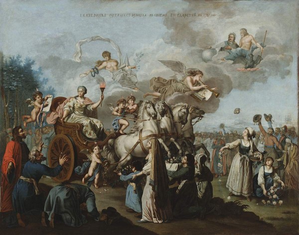 Catherine II, traveling in her state in 1787