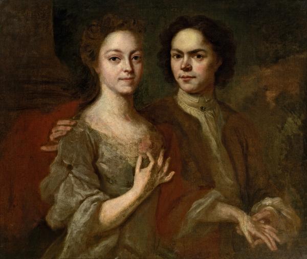 Self -portrait with his wife